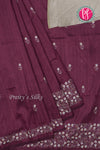 Semi Tussar silk saree with Embroidery work-PF71757