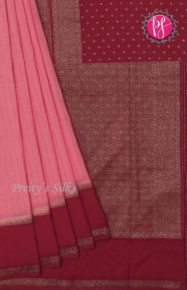 Semi Banarasi Georgette Silk Saree-PF71675