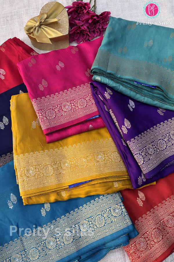 Semi Banarasi Crepe Silk Saree-PF79718