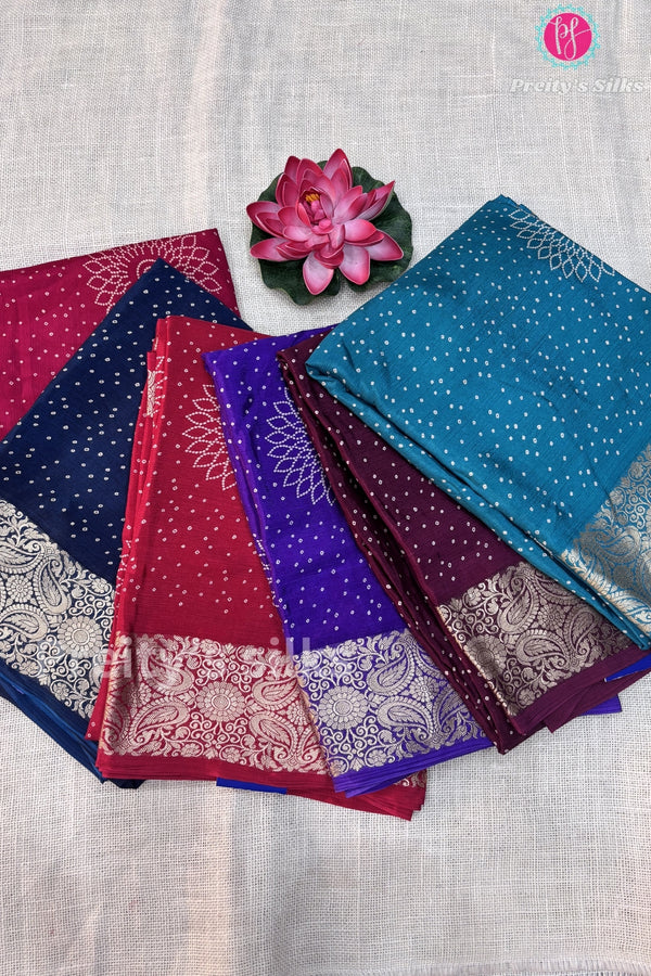 Semi Wrinkle Crepe Silk Saree-PF82019