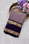Half Pure kanchipuram Silk Saree-PF81366-Dual Shade onion pink with winish purple