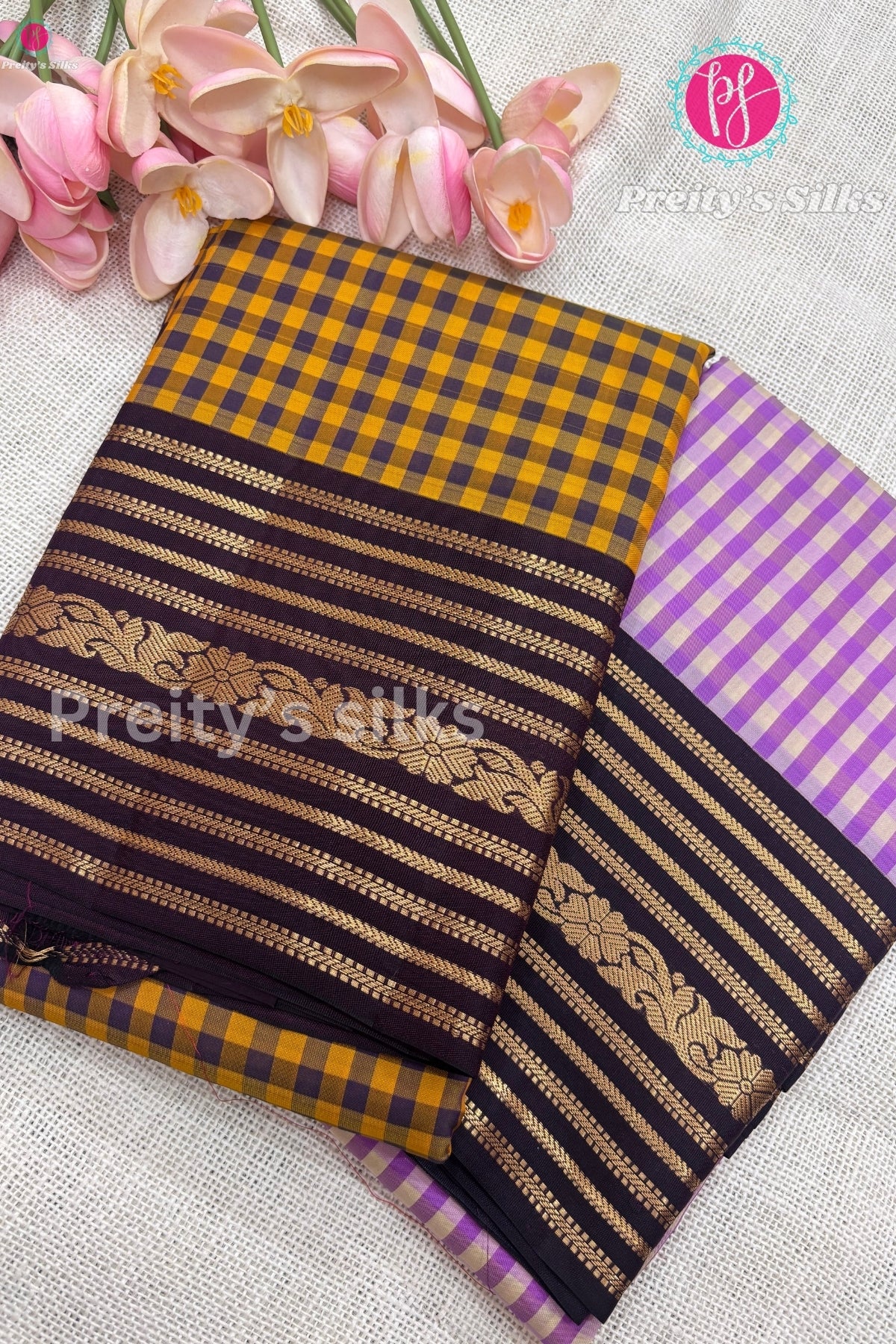 Half Pure Kanchipuram Silk Saree