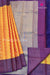 Half Pure kanchipuram Silk Saree-Orange And Purple-PA68718