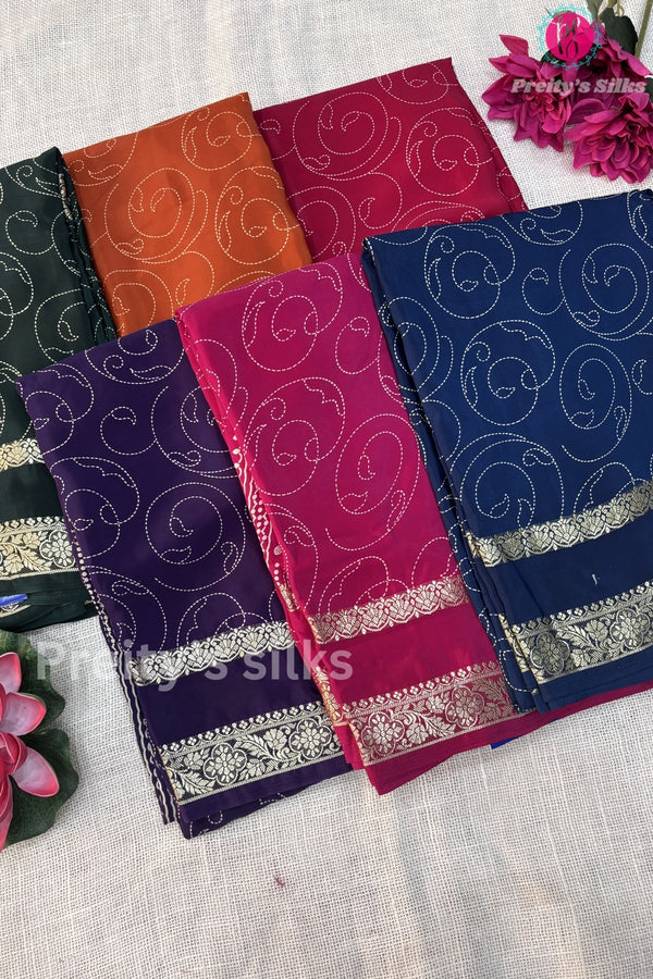 Semi Crepe Silk Saree-PF82048