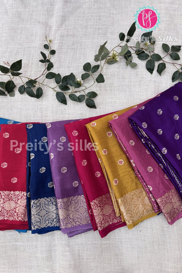 Semi Wrinkle Crepe Silk Saree-PF85636