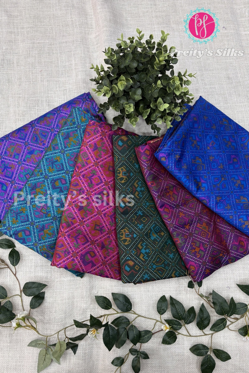 Semi Ikkat Pochampally Silk Saree-PF86517
