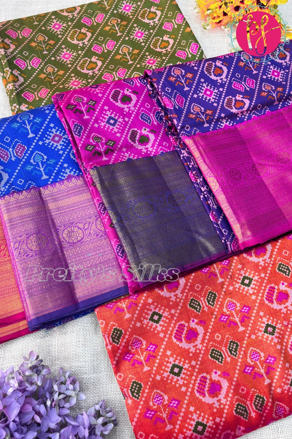 Semi Ikkath Pochampally Silk Saree-PF70367
