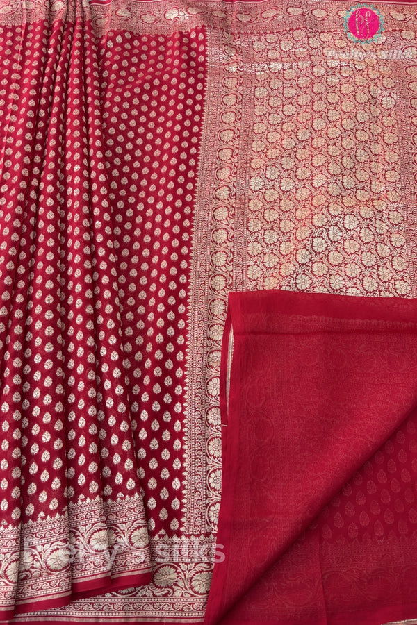 PURE KADDI BANARASI GEORGETTE SILK SAREE