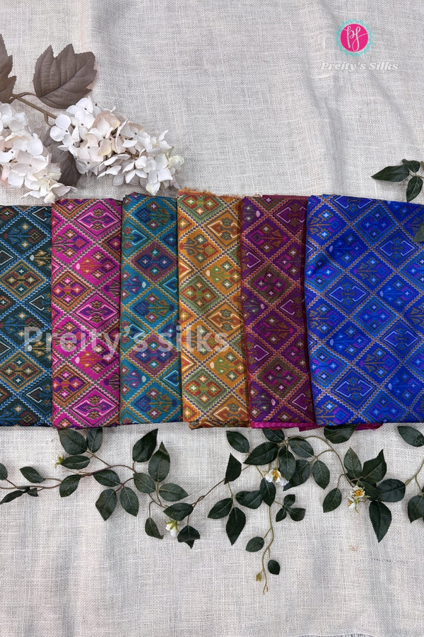 Semi Ikkat Pochampally Silk Saree-PF86504