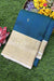 Pure Kanchipuram Silk Saree-Denim blue And Lightpink-PF75964
