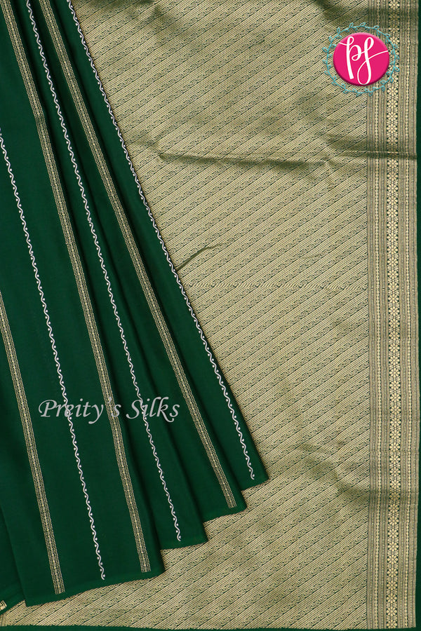Pure Mysore Crepe Silk Saree Borderless -PF79578
