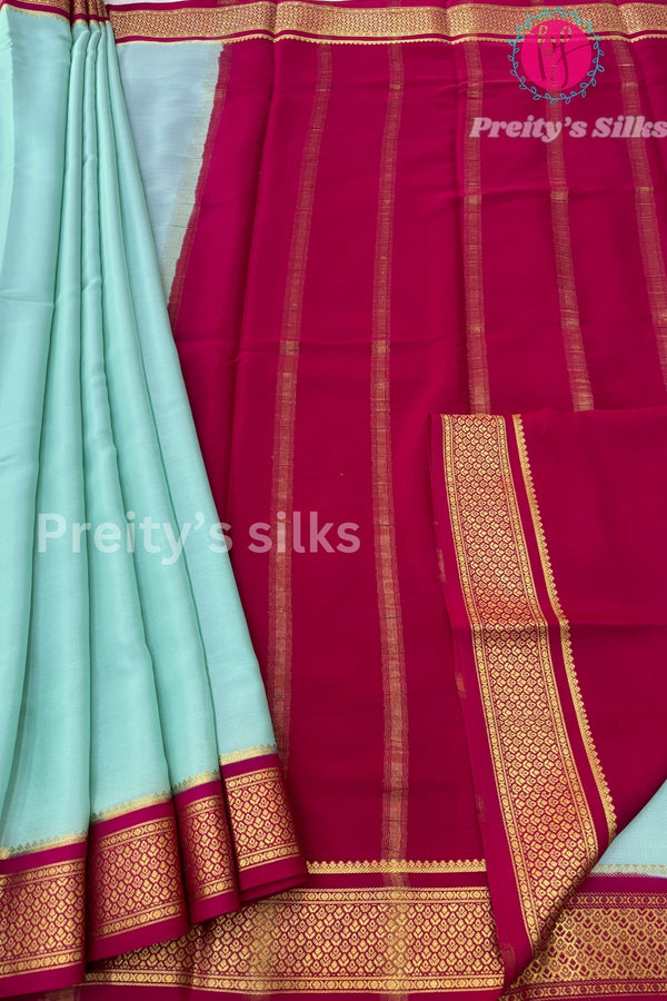 Pure Mysore Crepe Silk Saree-PF73901