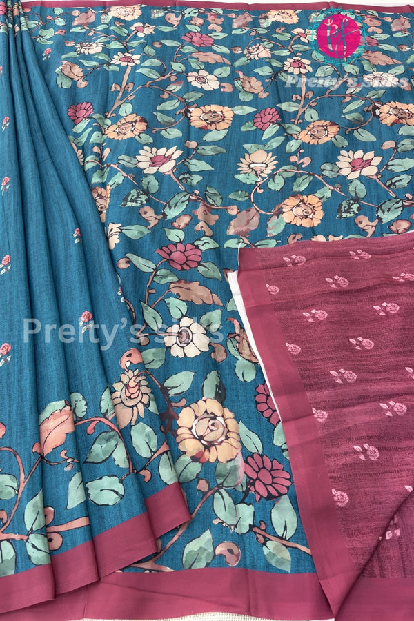 Semi Crepe Silk with Floral Printed saree -PF81116