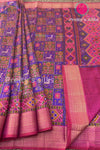 Semi Ikkat Pochampally Silk Saree-PF80127