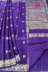 Satin Crepe Silk Saree-PF77989