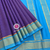 Pure Mysore crepe silk-Dark blue with sky blue -PF02191