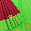 Pure Mysore crepe silk-Marron with Light green -PF02032