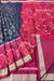 Semi Pochampally Soft Silk Saree-PF44597 - Black with Maroon