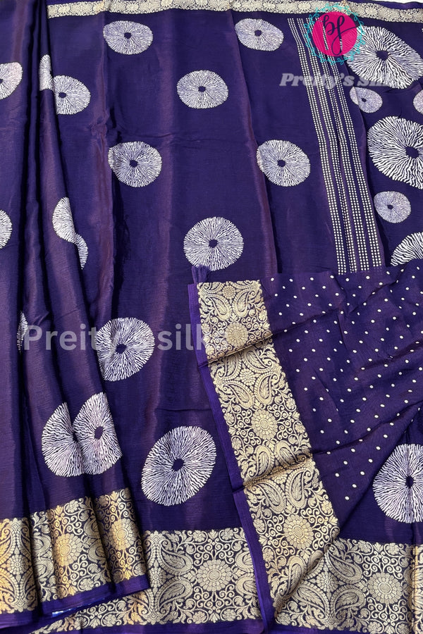 Semi Wrinkle Crepe Silk Saree- PF81997