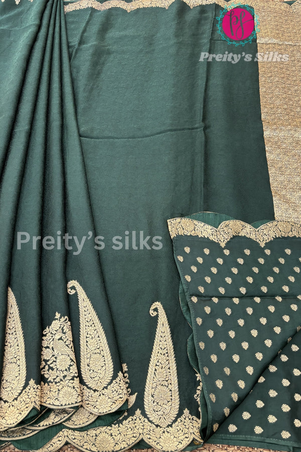 Banarasi Satin Crepe Silk Saree- PF77555