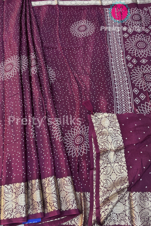 Semi Wrinkle Crepe Silk Saree-PF82020