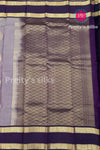 Half Pure kanchipuram Silk Saree-PF81366-Dual Shade onion pink with winish purple