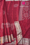 Semi Wrinkle Crepe Silk Saree-PF82020
