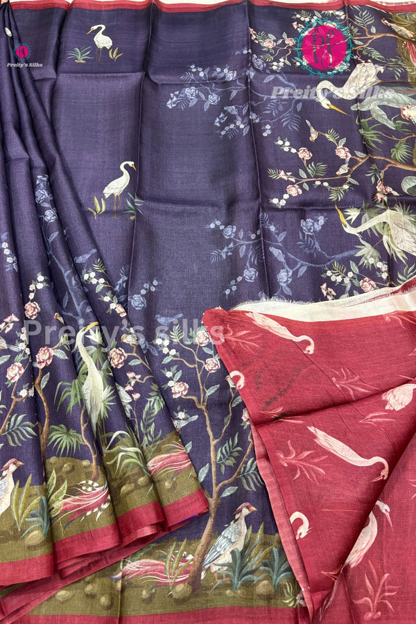 Pure Tussar Silk Saree