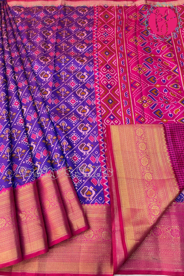 Semi Ikkath Pochampally Silk Saree-PF70367