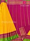 Pure Mysore Crepe SilkSaree-Ganga jamuna border style(Dual border)