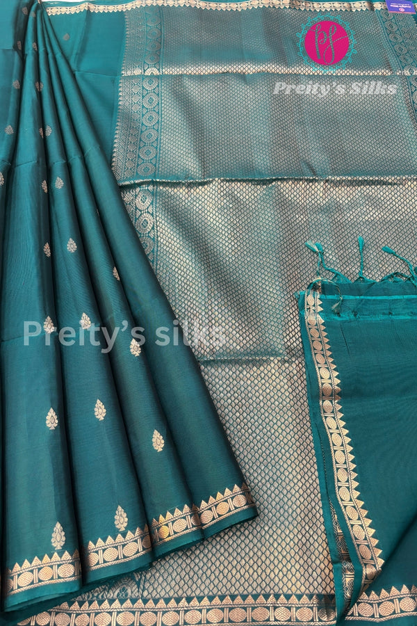 Half Pure Kanchipuram Soft Silk Saree
