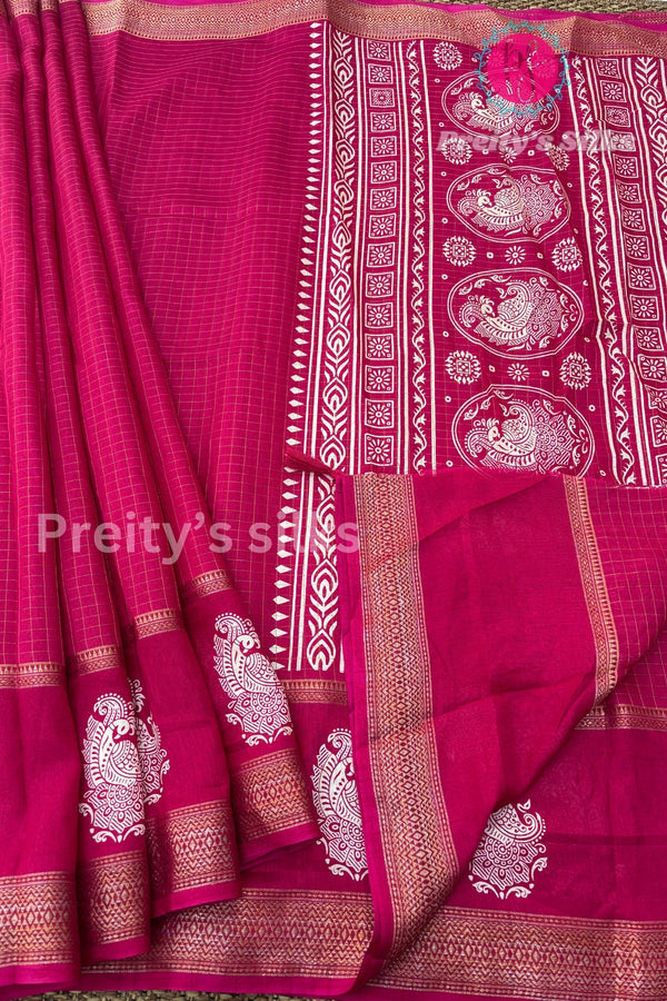 Semi Dola Silk Saree-PF68914