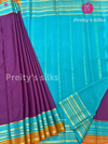 Pure Mysore Crepe SilkSaree-Ganga jamuna border style(Dual border)