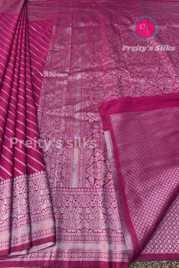 Semi Banarasi Crepe Silk Saree-PF79718