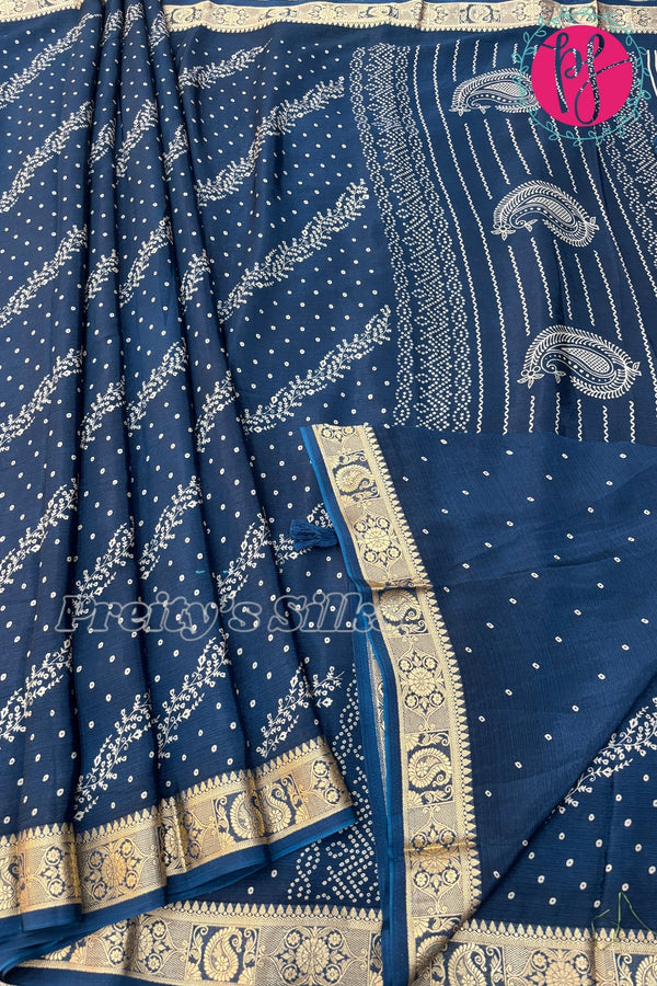 (Pre-Booking) Semi Wrinkle Crepe Silk Saree-PF67809