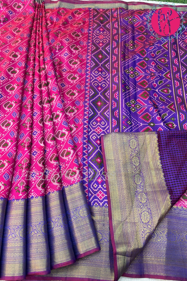 Semi Ikkath Pochampally Silk Saree-PF70367