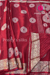 Semi Wrinkle Crepe Silk Saree- PF81997