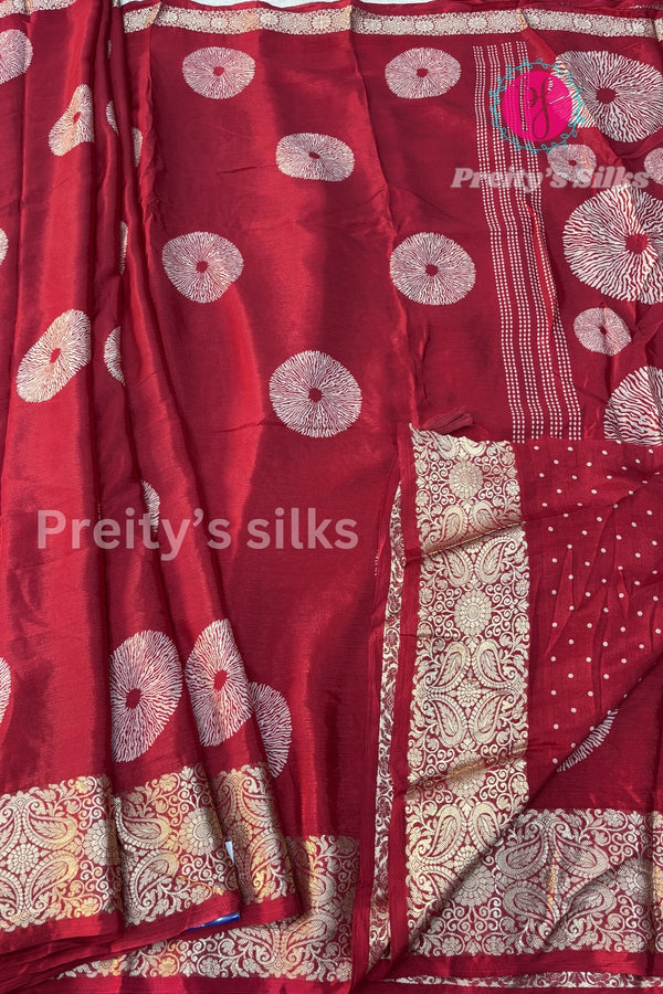 Semi Wrinkle Crepe Silk Saree- PF81997