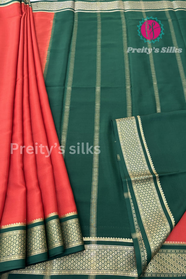 Pure Mysore Crepe Silk Saree-PF73901