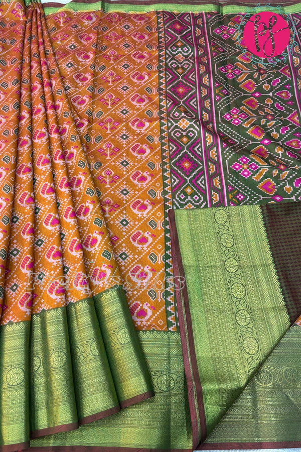 Semi Ikkath Pochampally Silk Saree-PF70367