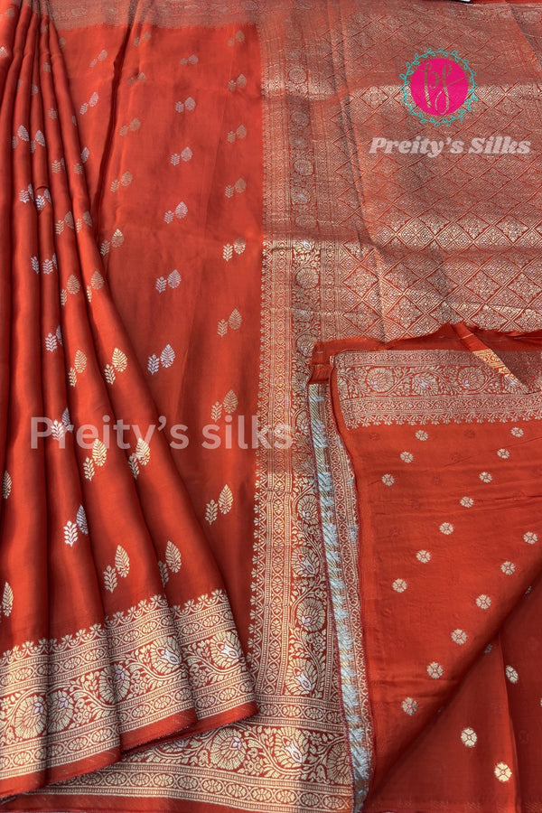 Semi Banarasi Crepe Silk Saree-PF79718