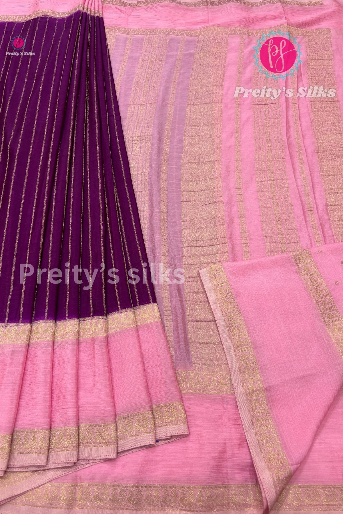 Semi Wrinkle Crepe Silk Saree