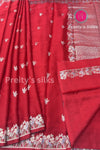 Satin Crepe Silk Saree-PF77989