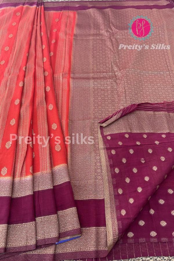 Semi Banarasi Georgette Silk Saree-PF72192