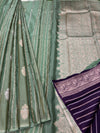 Semi Tissue Crepe Silk Saree with Gandaberunda Butta