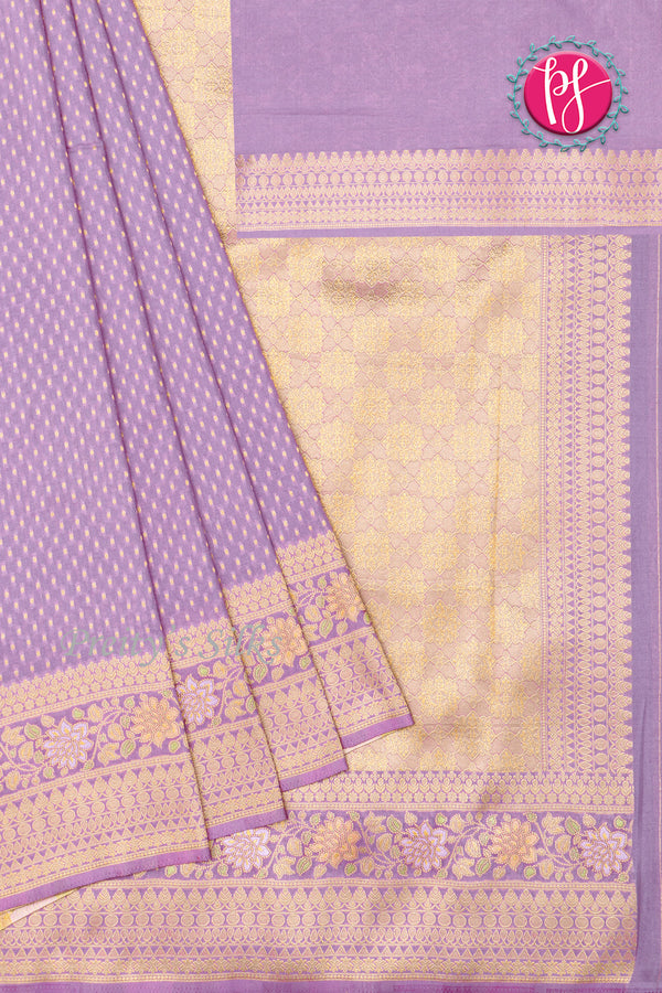 Semi Banarasi Crepe Silk Saree-PA00856