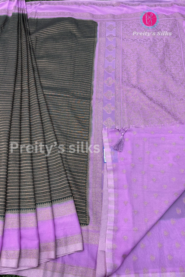 Semi Banarasi Georgette Silk Saree-PA01761
