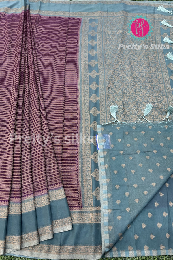 Semi Banarasi Georgette Silk Saree-PA01761