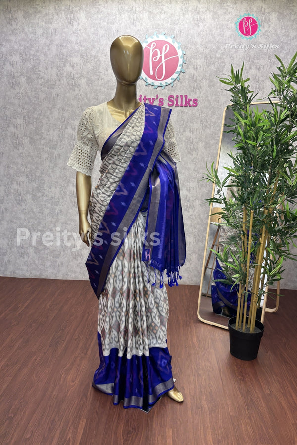 Semi Ikkat Pochampally Silk saree-PA03525