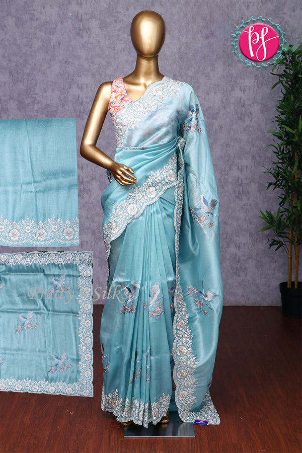 Tissue Organza Saree-PA05373